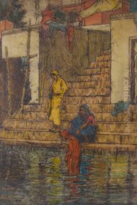 The Sacred Ganges, India by Charles William Bartlett