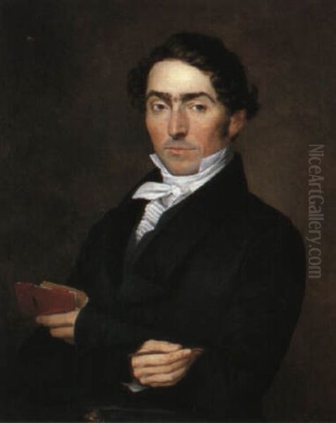 Portrait Of A Man Holding A Book - view 1
