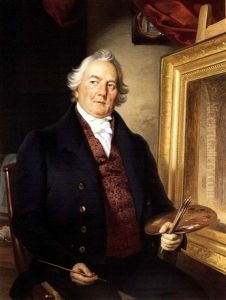 Self Portrait Of The Artist Athis Easel
