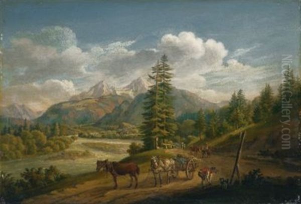 Pferdegespann Im Berchtesgadener Land - view 1