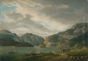 Der Konigsee In Berchtesgaden by Johann Baptist Isenring