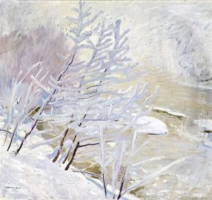 Weiden Am Bach Im Winter by Sebastian Isepp