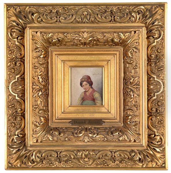 Portrait Eines Madchens Mit Orientalischer Kopfbedeckung - view 1