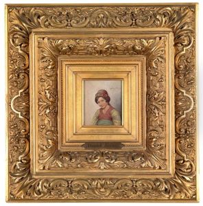 Portrait Eines Madchens Mit Orientalischer Kopfbedeckung