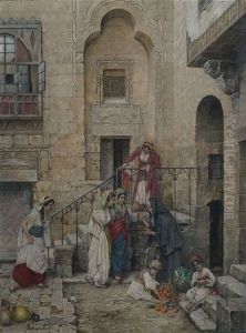 Haremsdamen Im Innenhof Eines Palastes