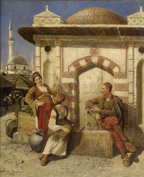 Der Plausch Am Brunnen - view 1
