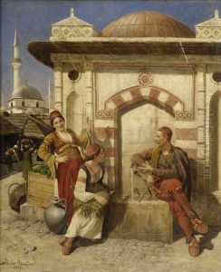 Der Plausch Am Brunnen
