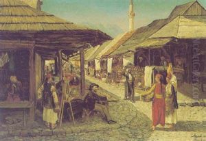 Painting In The Marketplace by Daniel Israel