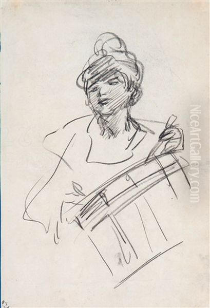 A Young Girl Playing The Drums - view 1