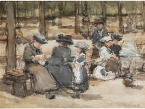 Gouvernanten Und Kinder Im Park (bois De Boulogne)
