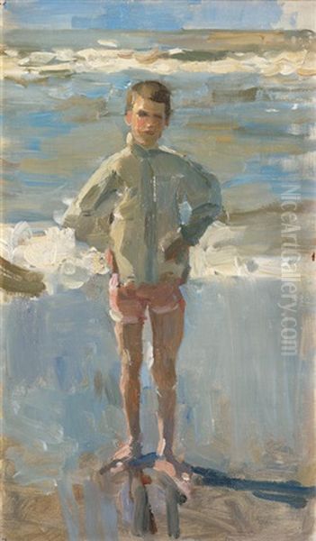 Young Boy On A Beach - view 1