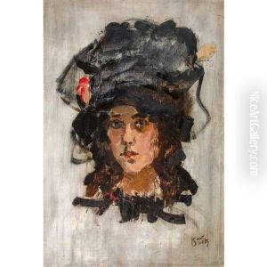 Jung Woman With Hat by Isaac Lazarus Israels