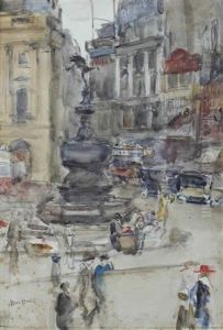 Picadilly Circus, London by Isaac Lazarus Israels