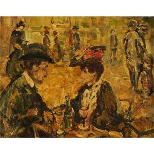 Cafe Scene by Isaac Lazarus Israels