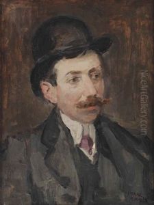 Portrait Of Mr. Hecht With A Bowler Hat