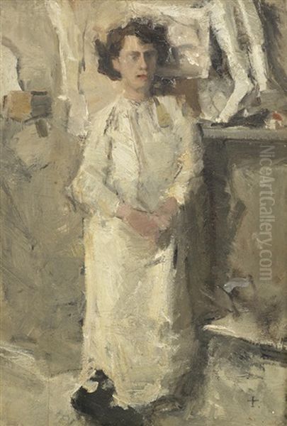 Portrait Of The Artist Theo Nieuwenhuis In His Studio - view 1