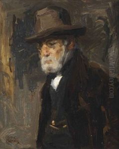 Portrait Of The Artist's Father Jozef Israels by Isaac Lazarus Israels