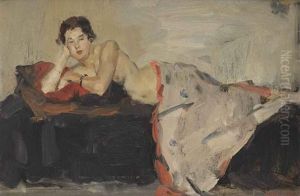 Reclining Nude, London by Isaac Lazarus Israels