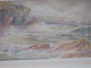 Rocky Coastal Scene by George Bartlett