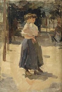 A Stroll In The Bois De Boulogne, Paris by Isaac Lazarus Israels