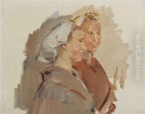 Twee Scheveninger Vissersvrouwen: Two Girls Chatting