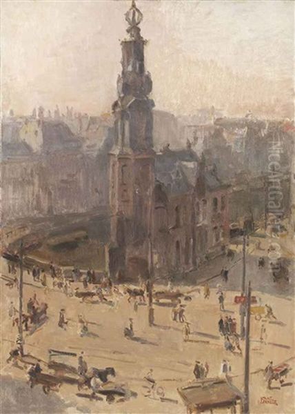 View Of The Munttower In Winter, Amsterdam - view 1