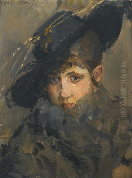 A Lady In A Hat With A Fur Collar - view 1