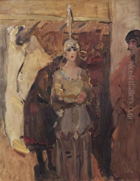 A Revue Girl, Before A Performance At The Scala Theatre, The Hague - view 1