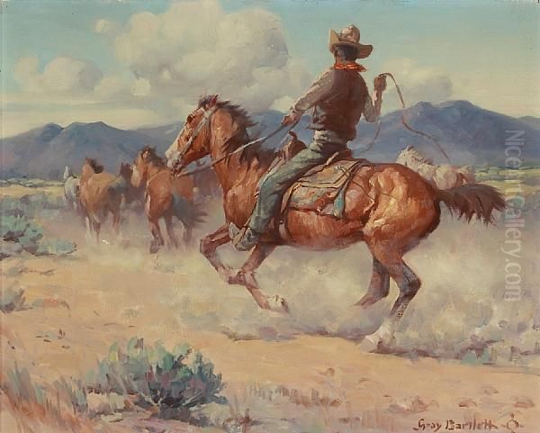 Herding Horses On The Range - view 1