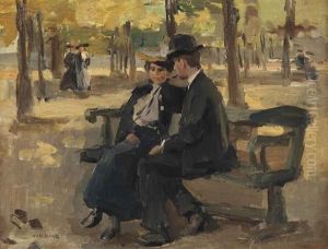 An Afternoon In The Bois De Boulogne, Paris by Isaac Lazarus Israels