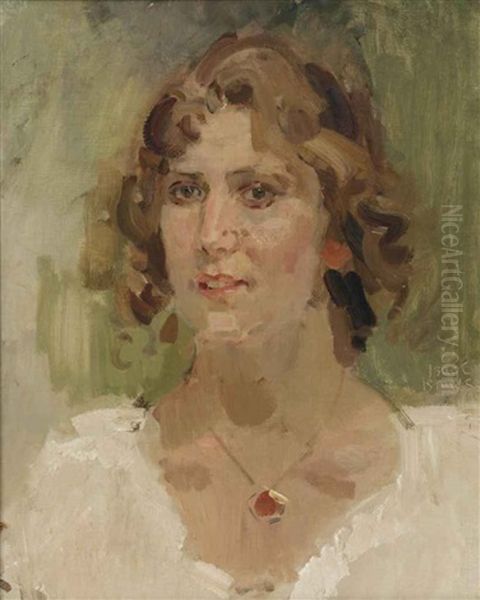 Sophie De Vries With A Red Medaillon - view 1