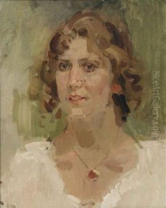 Sophie De Vries With A Red Medaillon