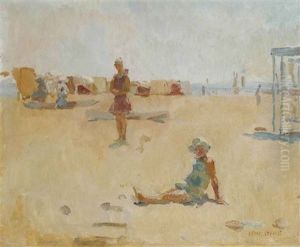 Bathers On The Beach Of Viareggio, Italy