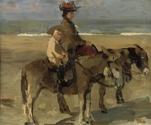 Ezeltje Rijden (donkey Ride On The Beach Of Scheveningen) by Isaac Lazarus Israels