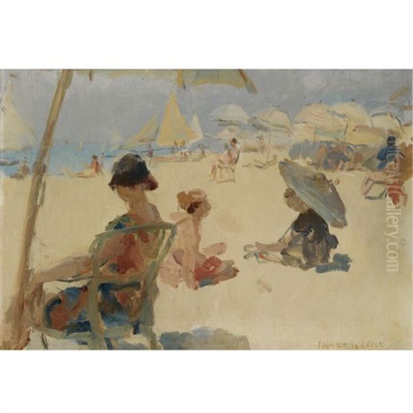 Figures On The Beach Of Ll Lido Di Venezia - view 1