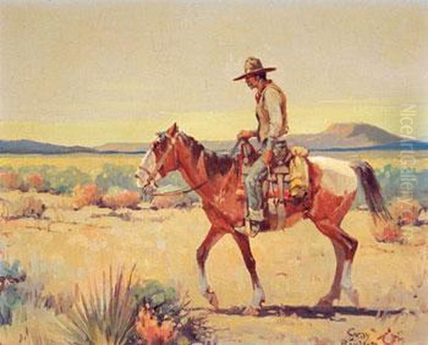 Indian On Horseback - view 1