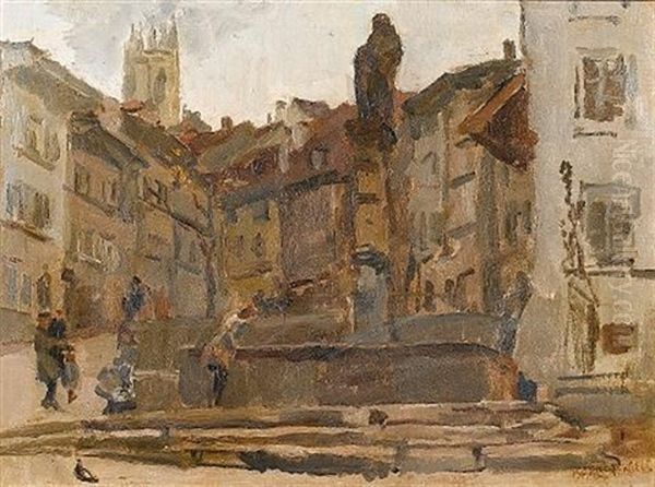 Fontaine St. Anne, Fribourg, Switzerland - view 1