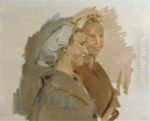 Twee Scheveninger Visschersvrouwen: Two Girls Chatting Twee Scheveninger Visschersvrouwen: Two Girls Chatting