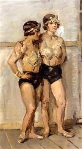 Two Acrobats by Isaac Lazarus Israels