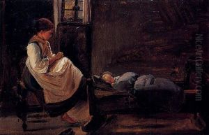 Interior Scene by Isaac Lazarus Israels