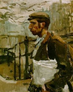The Newspaper Seller by Isaac Lazarus Israels