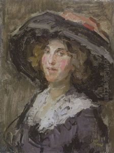 Portret Van Een Jonge Dame Met Hoed by Isaac Lazarus Israels