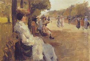 A Sunny Day In The Bois De Boulogne by Isaac Lazarus Israels