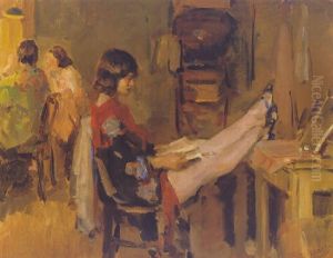 In The Dressing Room Of The Scala, The Hague by Isaac Lazarus Israels