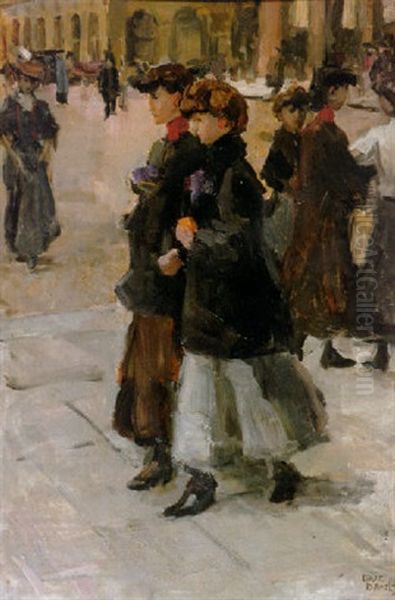 Midinettes Op Het Place Vendome, Parijs - view 1