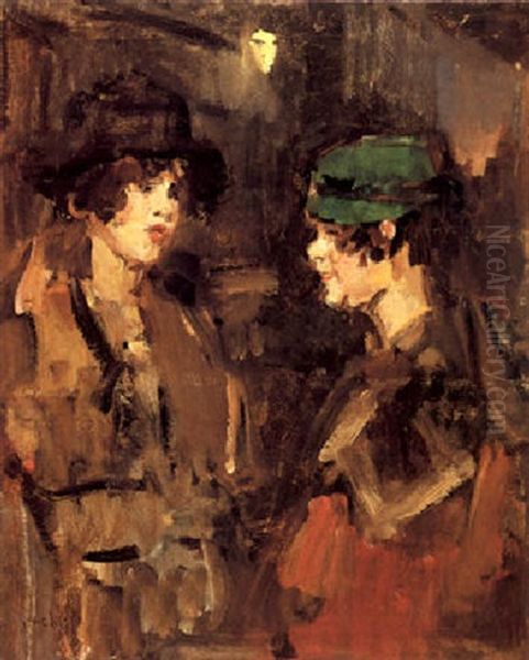 Two Girls Chatting - view 1