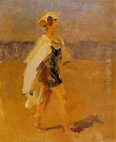 A Lady On The Beach - view 1