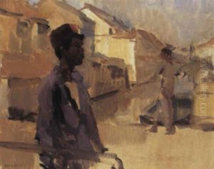 A Streetscene, Batavia by Isaac Lazarus Israels