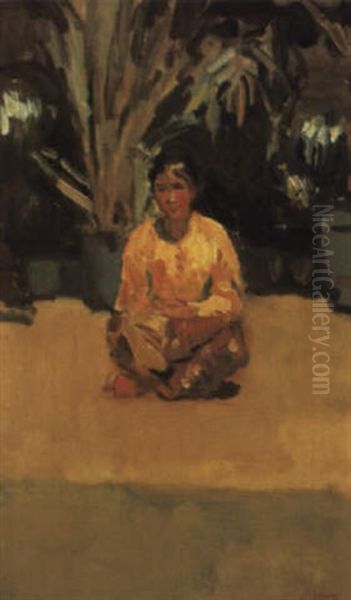 A Balinese Woman Seated - view 1