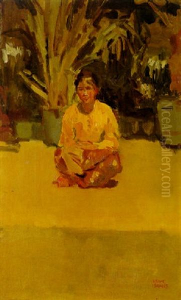 An Indonesian Beauty Sitting In A Garden - view 1